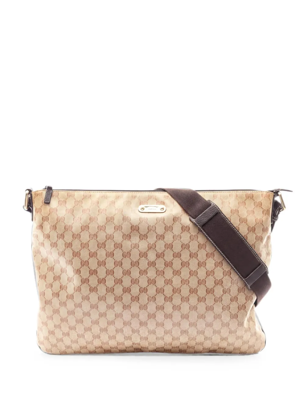 Gucci Pre-Owned 2000s logo-plaque shoulder bag - Toni neutri