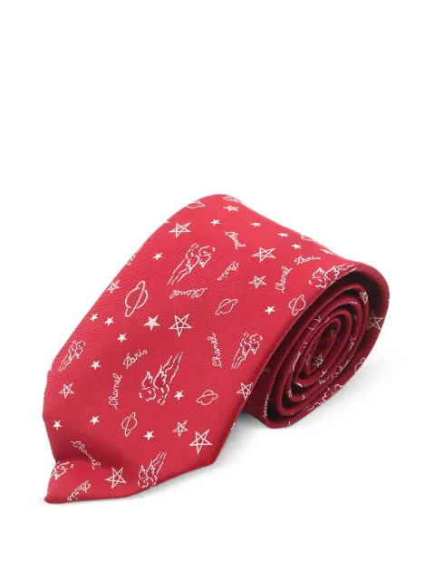 CHANEL Pre-Owned sign pattern tie 
