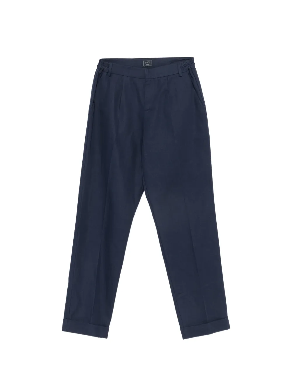 Fay Kids pleated turn-up trousers - Blu