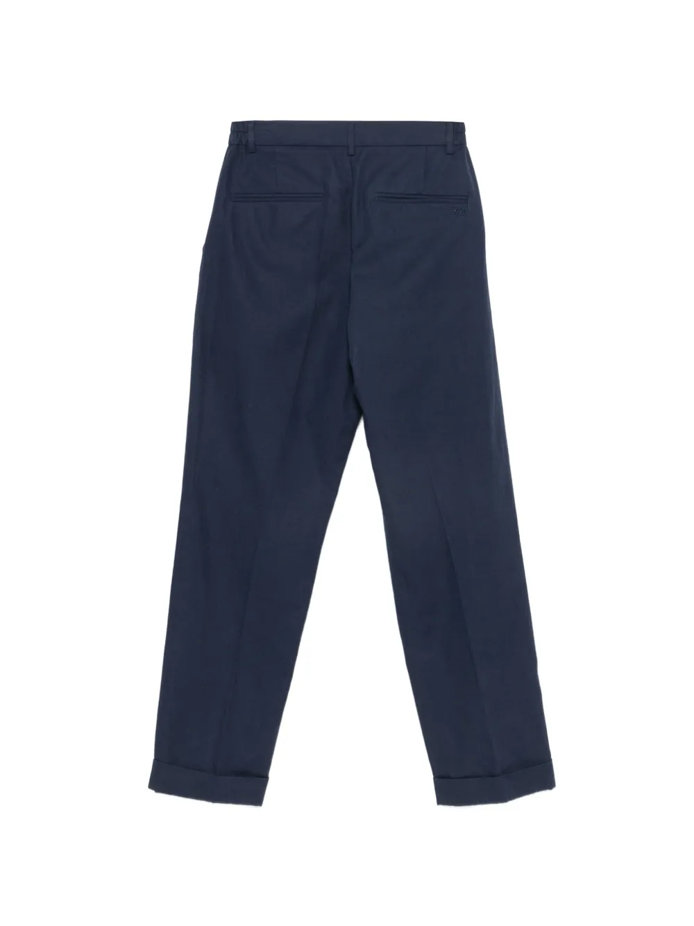 Fay Kids Geplooide broek met omgeslagen pijpen Blauw