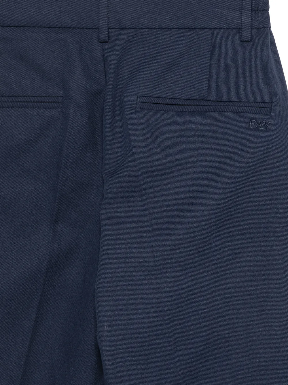 Fay Kids Geplooide broek met omgeslagen pijpen Blauw