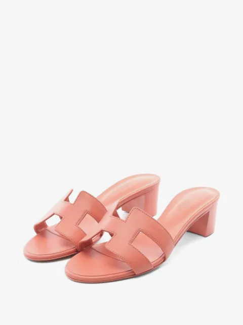 Hermès Pre-Owned 2020s Oasis leather heeled sandals