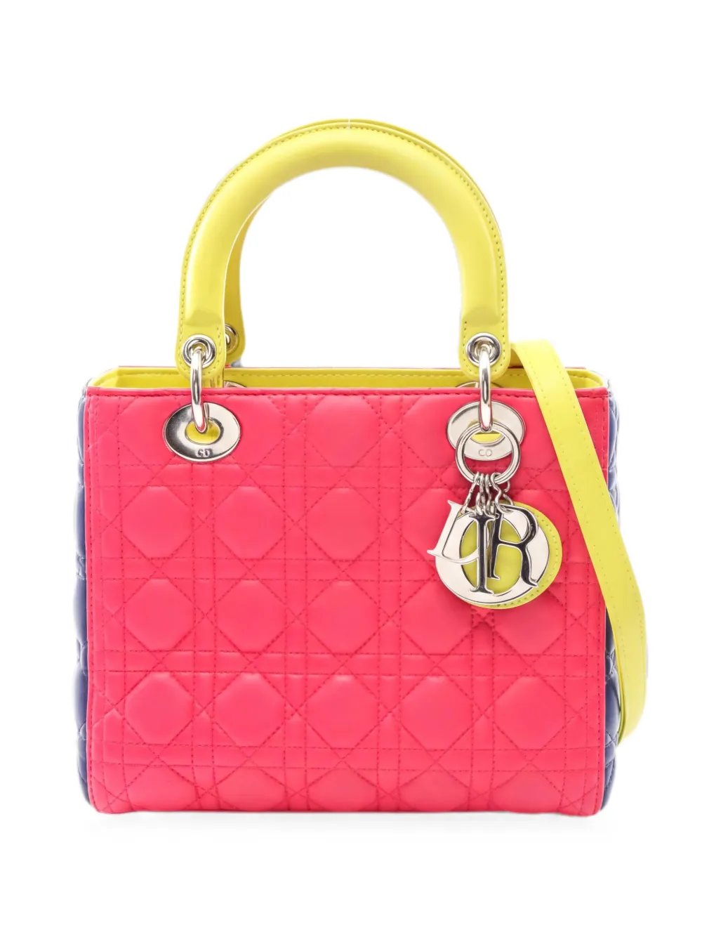 Christian Dior Pre-Owned 2010s Lady Dior two-way leather tote bag - Rosa