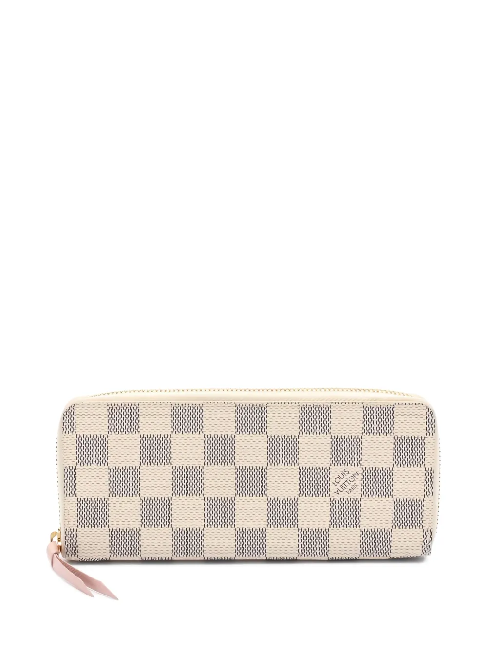 Louis Vuitton Pre-Owned 2017 Damier Azur Clemence wallet - Nude