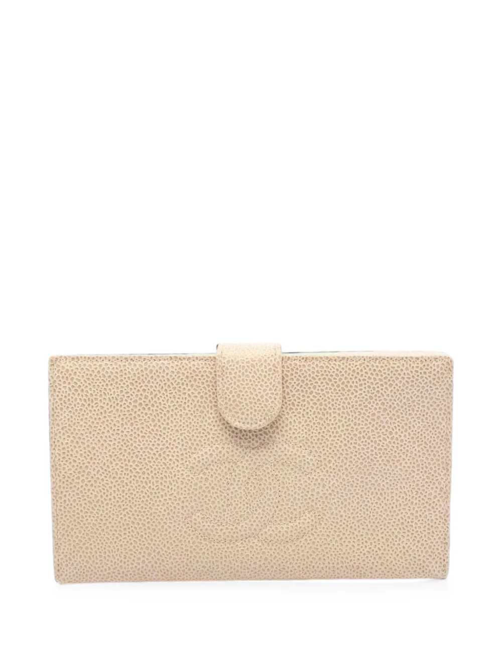 CHANEL Pre-Owned 2000-2002 Caviar bi-fold wallet - Nude