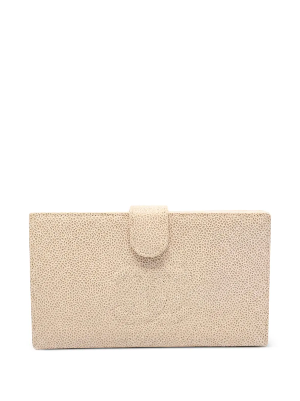 CHANEL Pre-Owned 2000-2002 Caviar bi-fold wallet - Nude