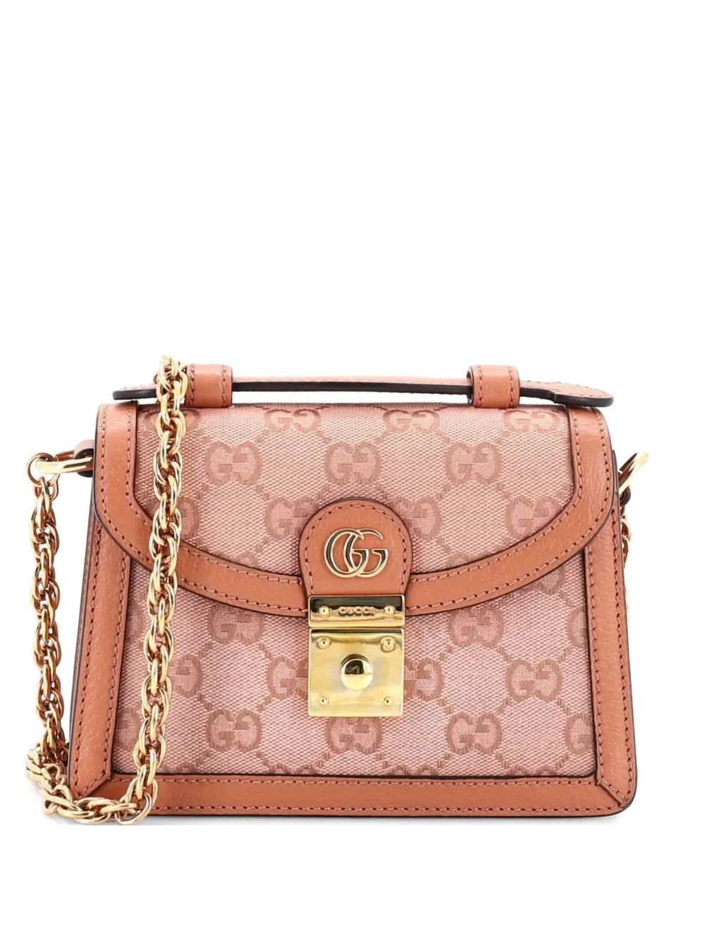 Gucci Pre-Owned Ophidia Flap Top Handle Bag GG Coated Canvas Mini shoulder bag - Rosa
