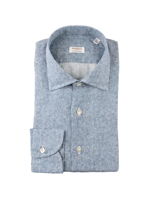 BORRIELLO NAPOLI houndstooth-pattern shirt