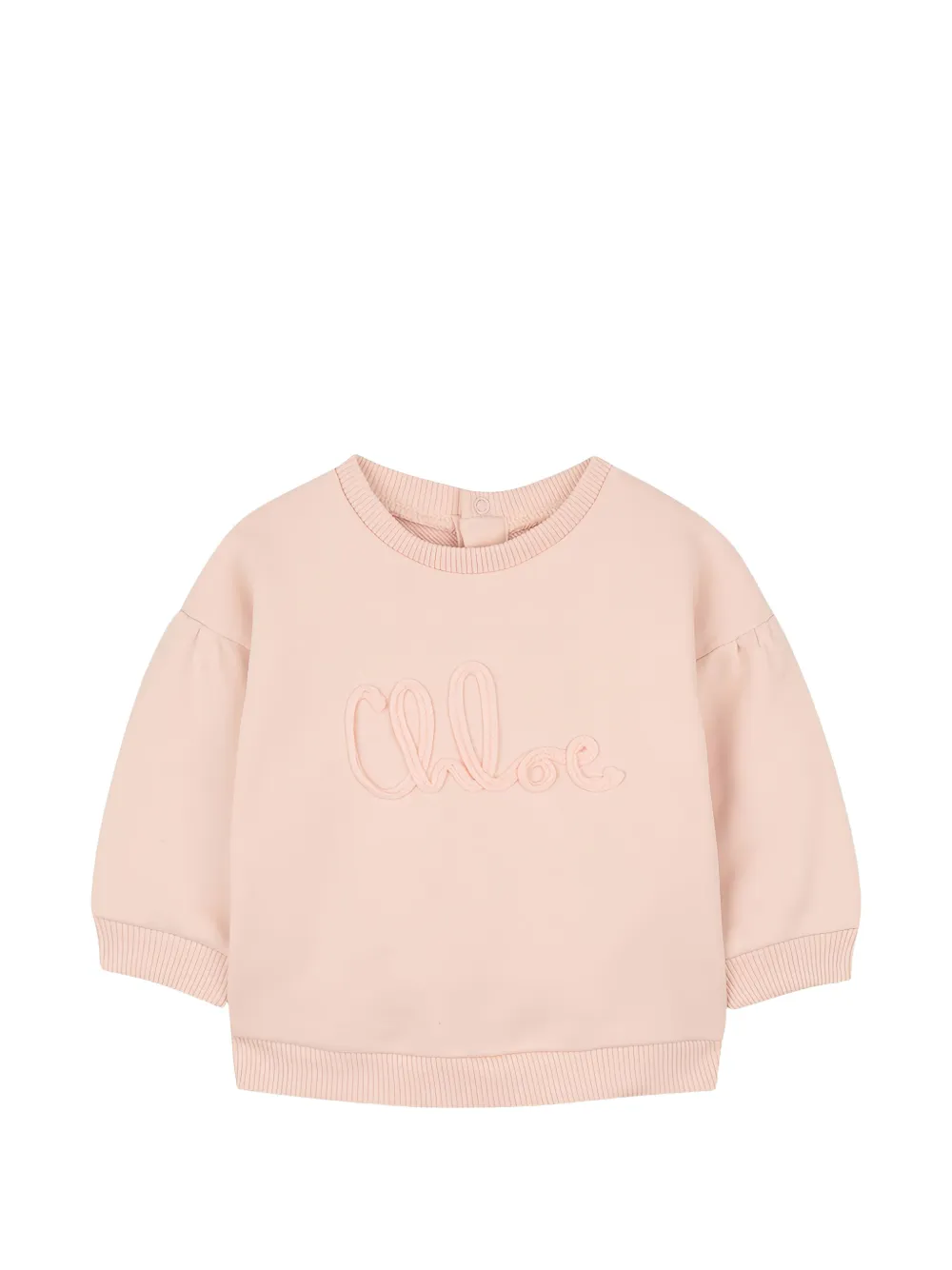 Chloé Kids logo-embroidered sweatshirt - Rosa