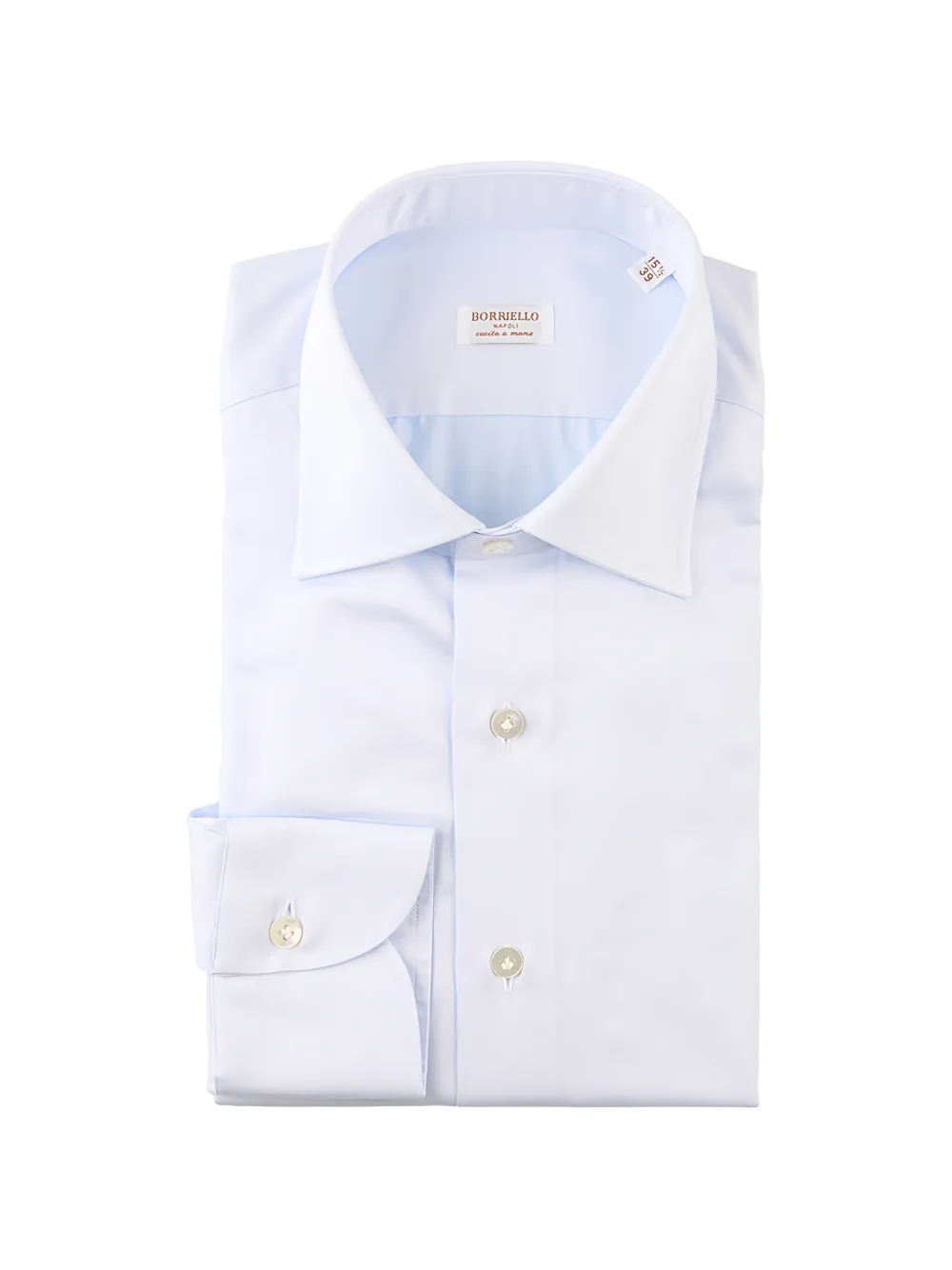 BORRIELLO NAPOLI spread-collar button-up shirt - Blu