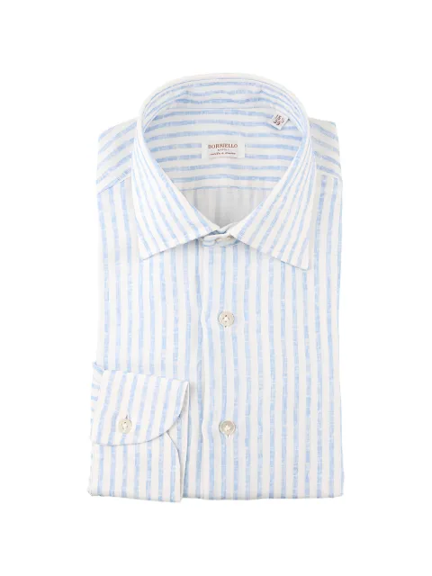 BORRIELLO NAPOLI stripe-print long-sleeved shirt