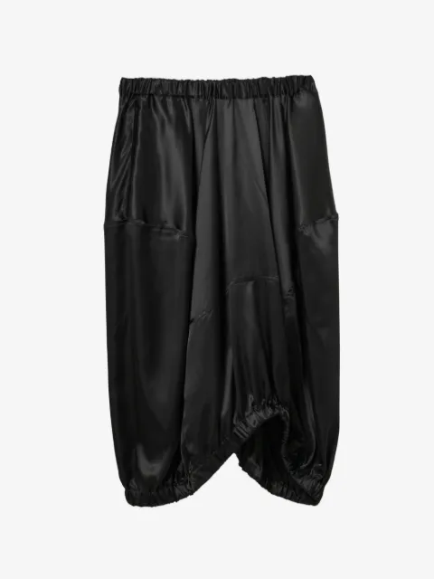 Black Comme Des Garçons asymmetric satin skirt