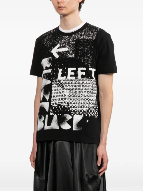 Black Comme Des Garçons slogan-print T-shirt
