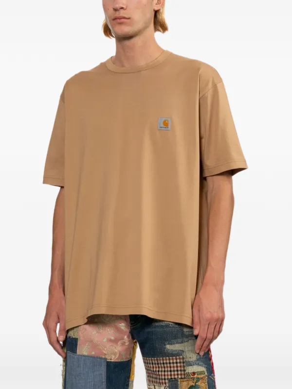 Junya Watanabe MAN x Carhartt logo-print Cotton T-shirt | Brown