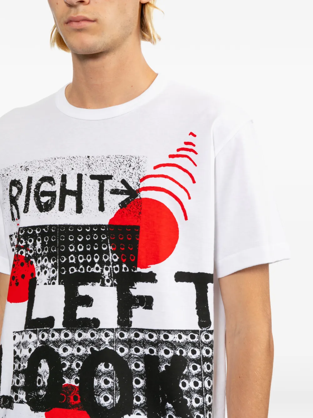 Black Comme Des Garçons T-shirt met tekst Wit