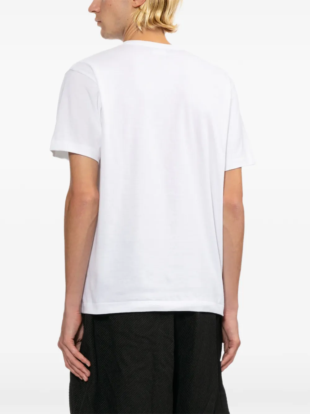 Black Comme Des Garçons T-shirt met tekst Wit