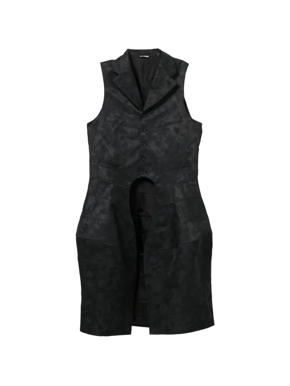 Comme des Garçons Homme Plus Cappotto con stampa camouflage - Nero