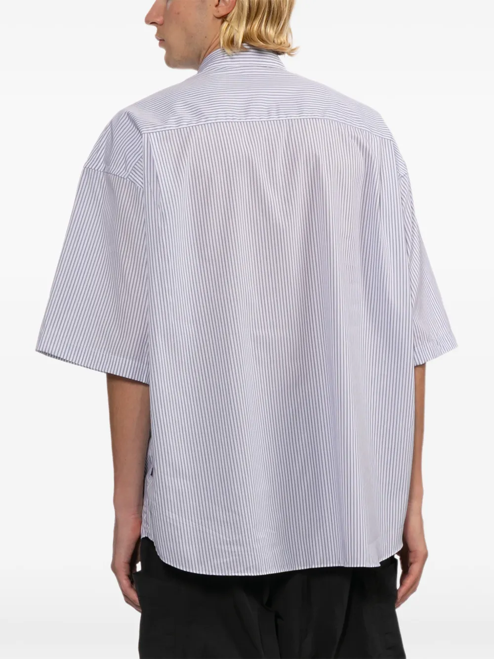 Comme des Garçons Homme Gestreept overhemd Wit