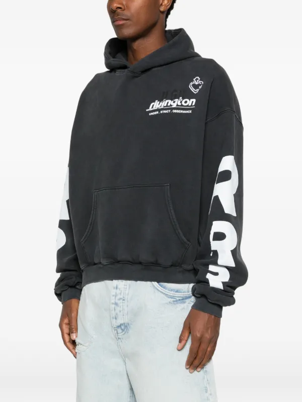 RIVINGTON ROI REBIS Uso logo-print Hoodie | Black | FARFETCH