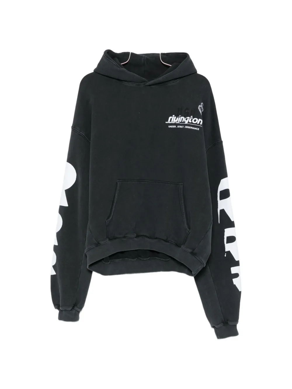 RIVINGTON ROI REBIS Uso logo-print hoodie - Black