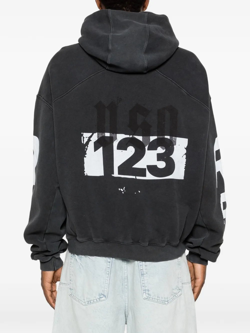 RIVINGTON ROI REBIS Uso logo-print Hoodie | Black | FARFETCH