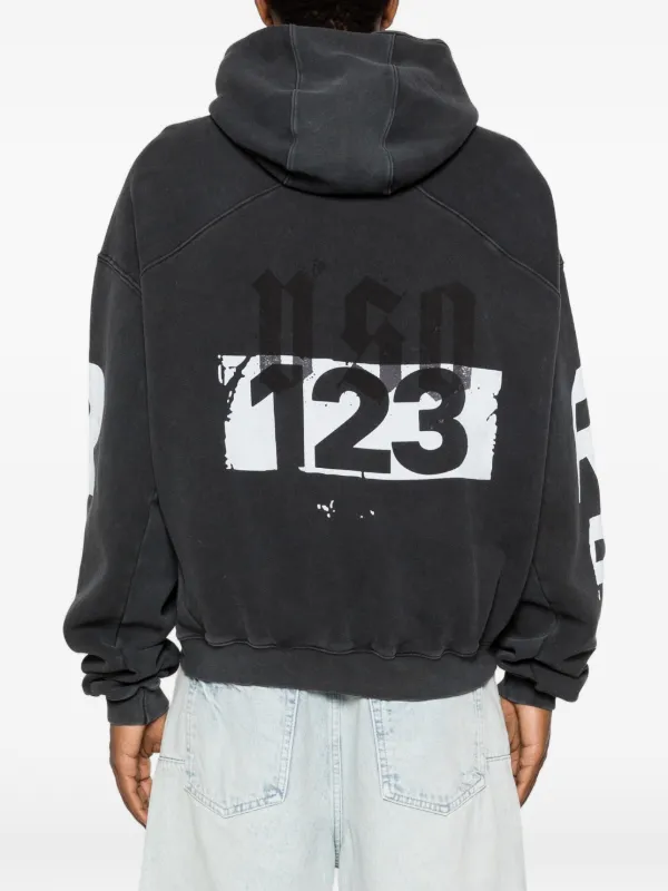 RIVINGTON ROI REBIS Uso logo-print Hoodie | Black | FARFETCH