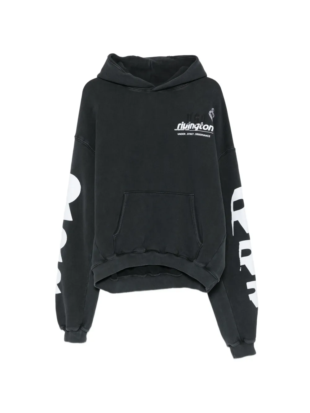 RIVINGTON ROI REBIS Uso logo-print hoodie - Nero