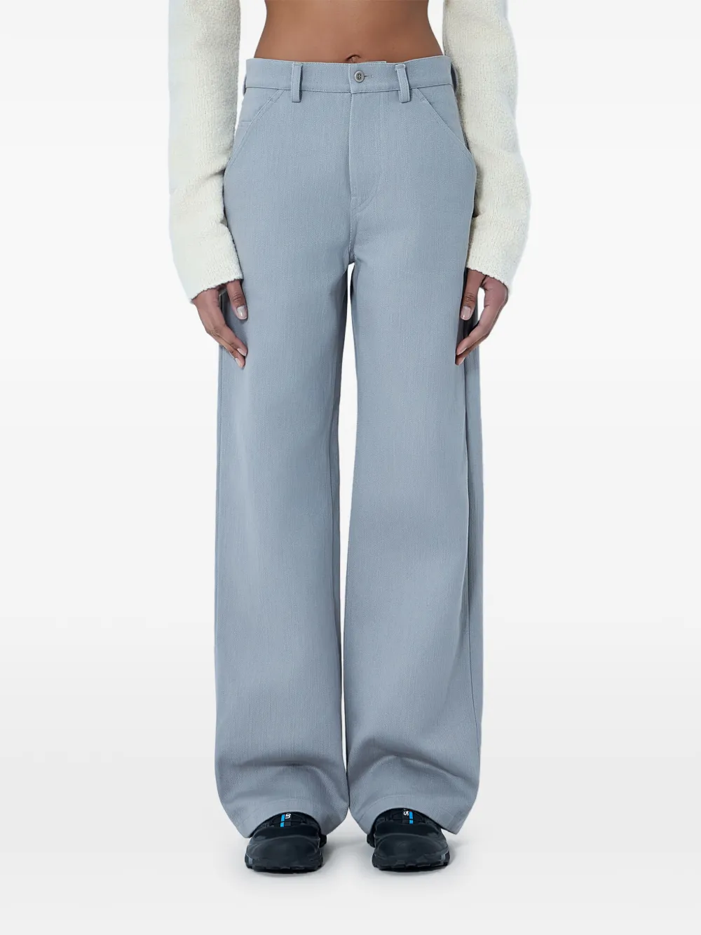 Rier wide-leg trousers - Grigio