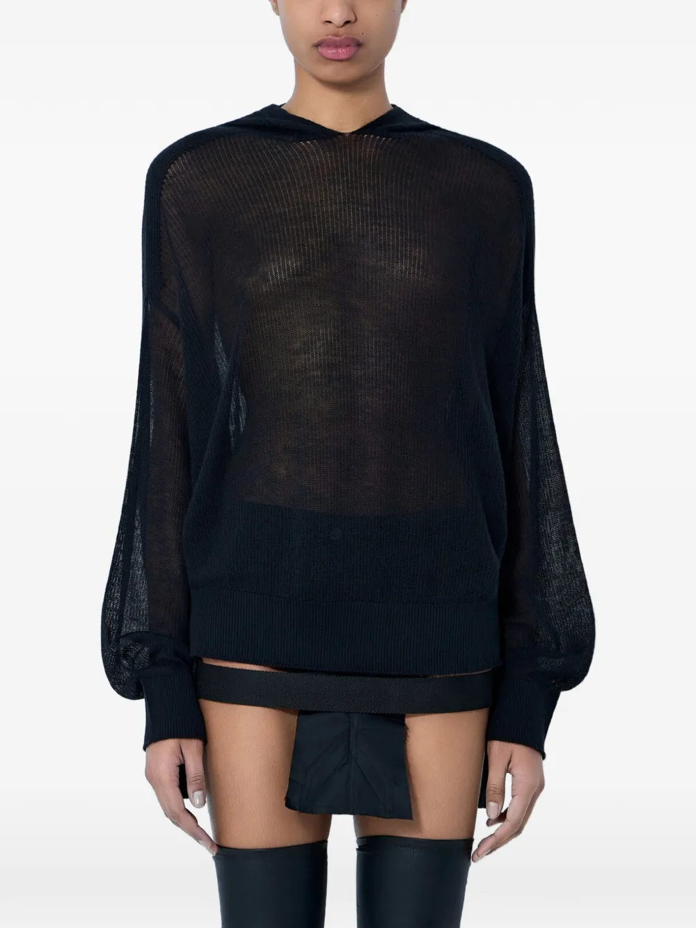 Rick Owens hooded sweater - Nero