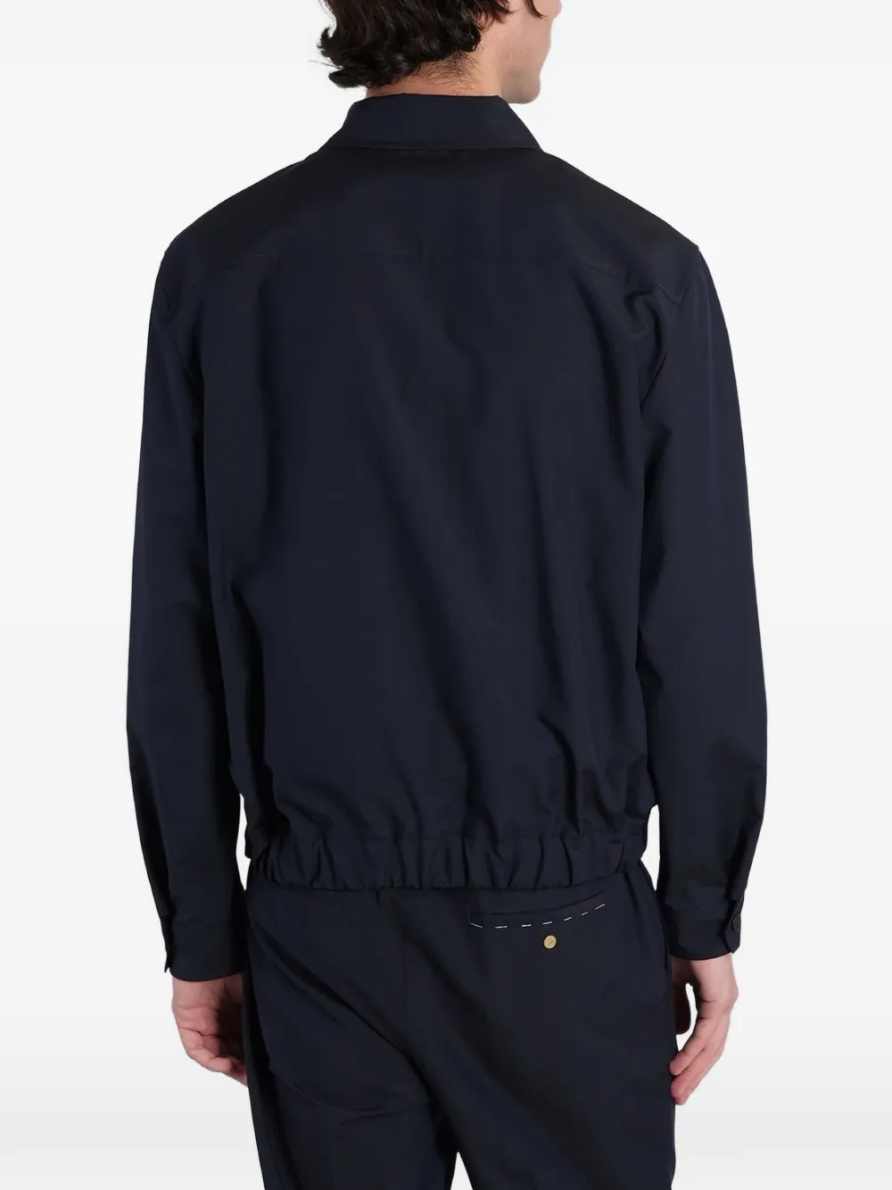 Greyed Shirtjack met elastische afwerking Blauw