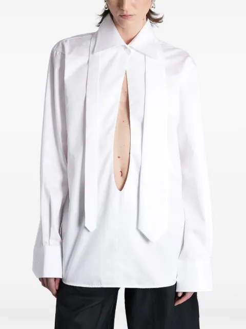 BATAKOVIC Belgrade long-sleeved cut-out cotton shirt