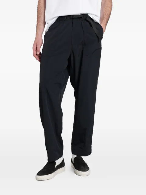 Maison Kitsuné belted logo-print technical trousers