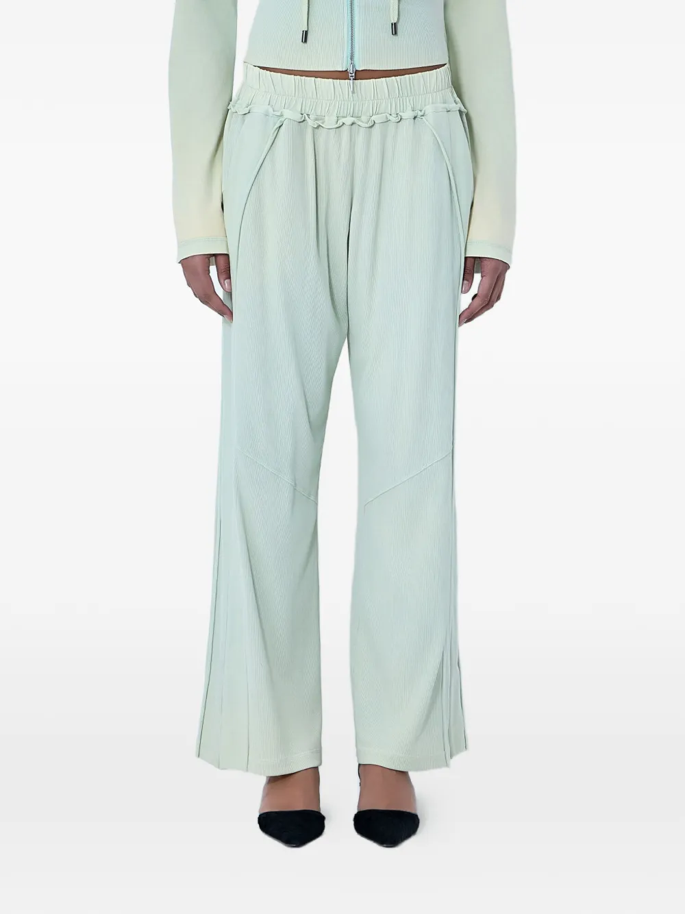 KNWLS Bellona wide-leg track pants - Verde