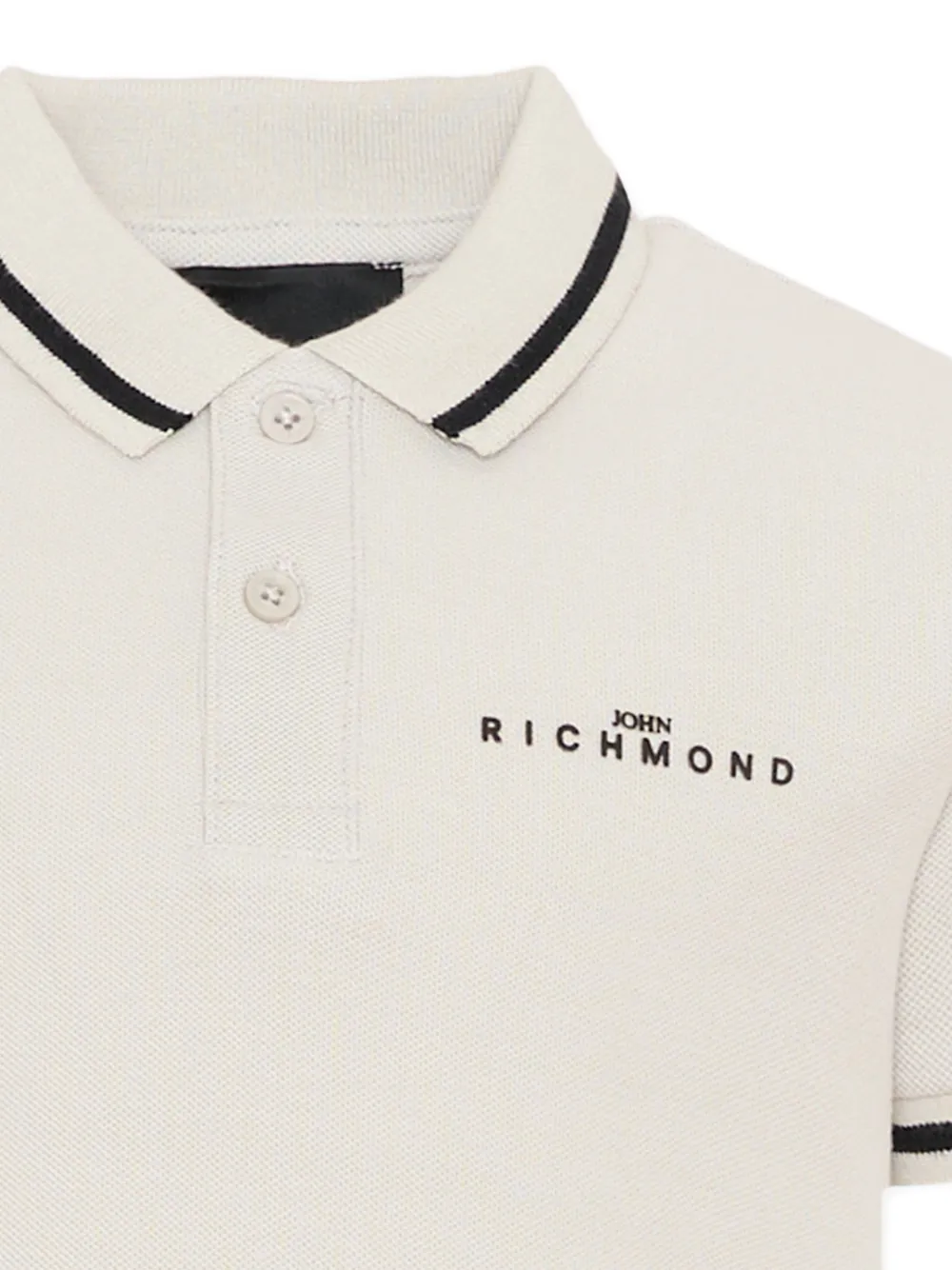 John Richmond Junior Poloshirt met logoprint Beige