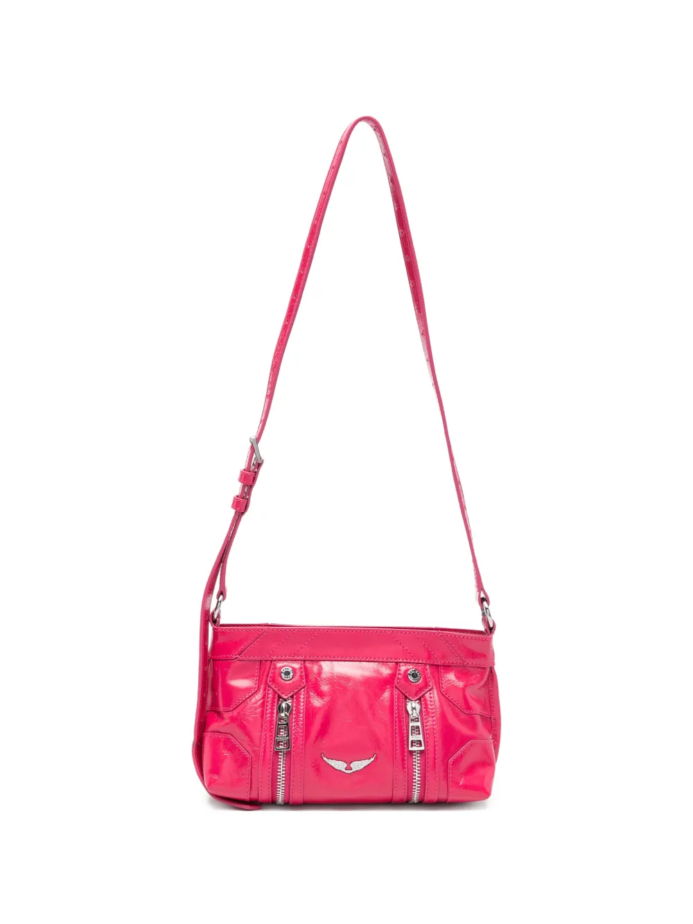 Zadig&Voltaire Sunny Mood patent-leather shoulder bag - Rosa