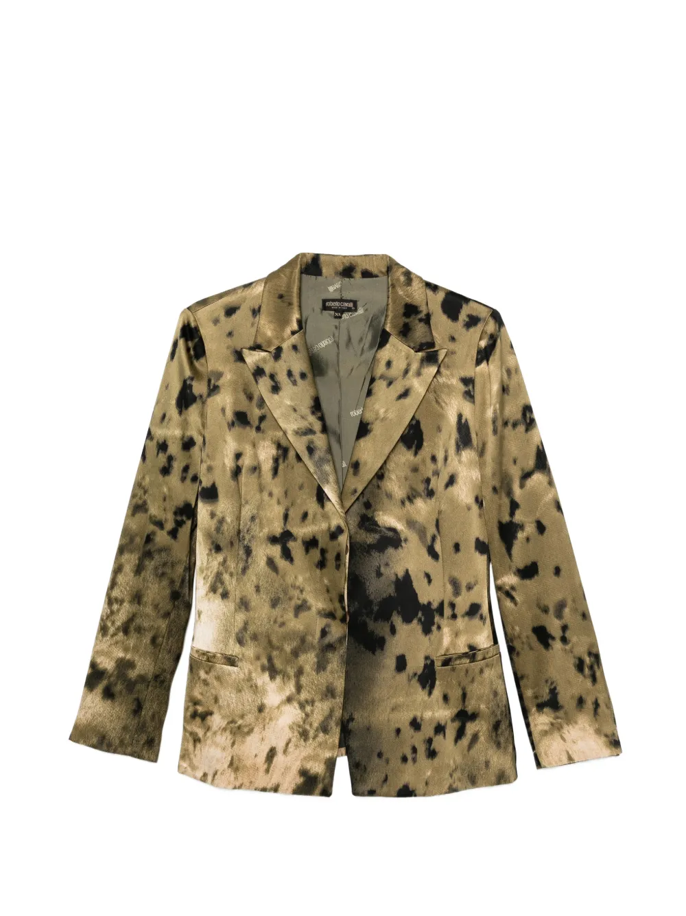 Roberto Cavalli Vintage blazer à imprimé animalier (années 2000) - Vert
