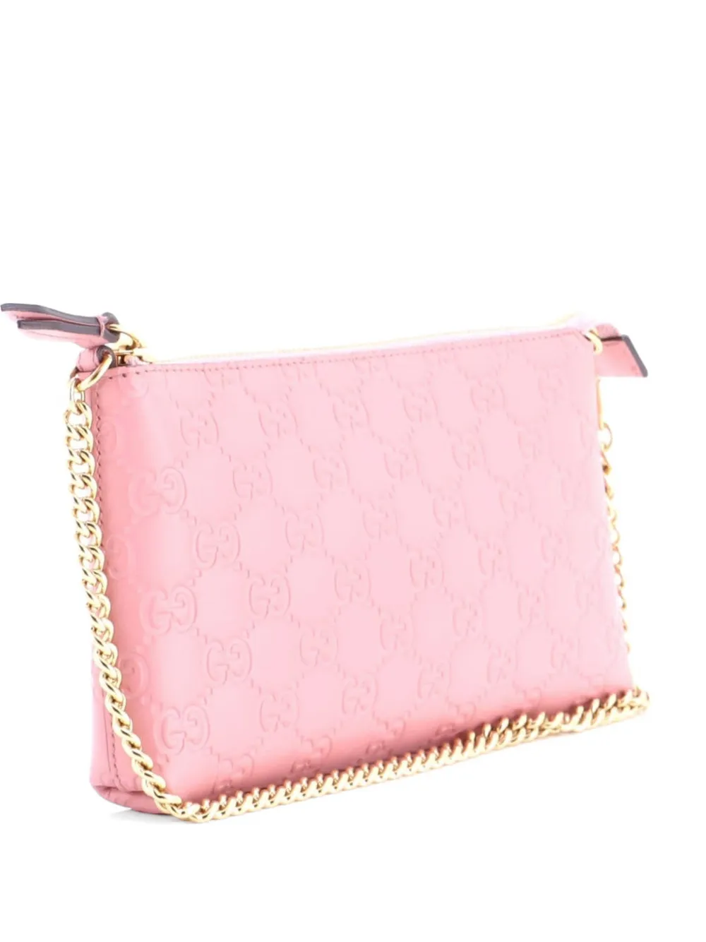 Gucci Pre-Owned Chain Wristlet Wallet Guccissima Leather clutch bag - Rosa