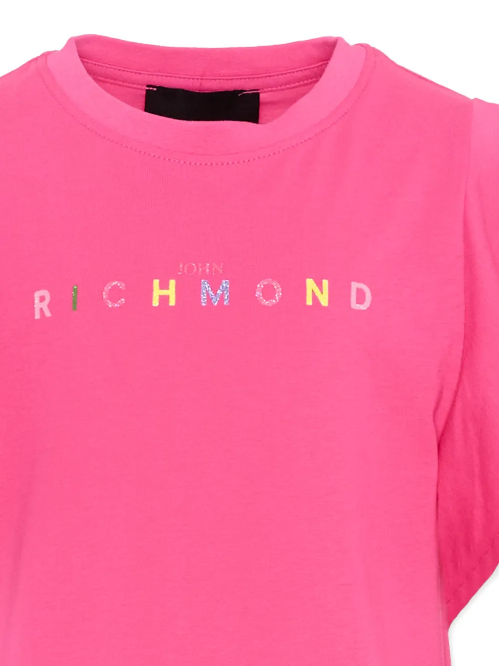 John Richmond Junior Jurk met logoprint Roze