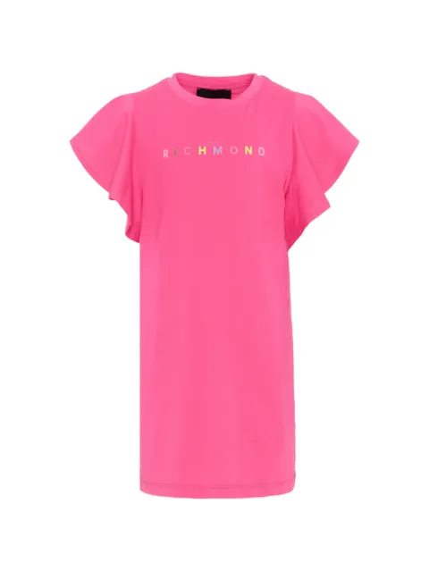 John Richmond Junior ruffled logo-print dress