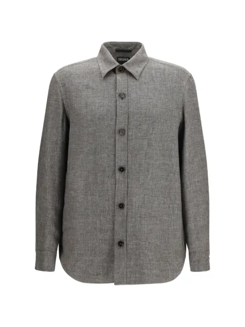 Zegna textured long-sleeve overshirt