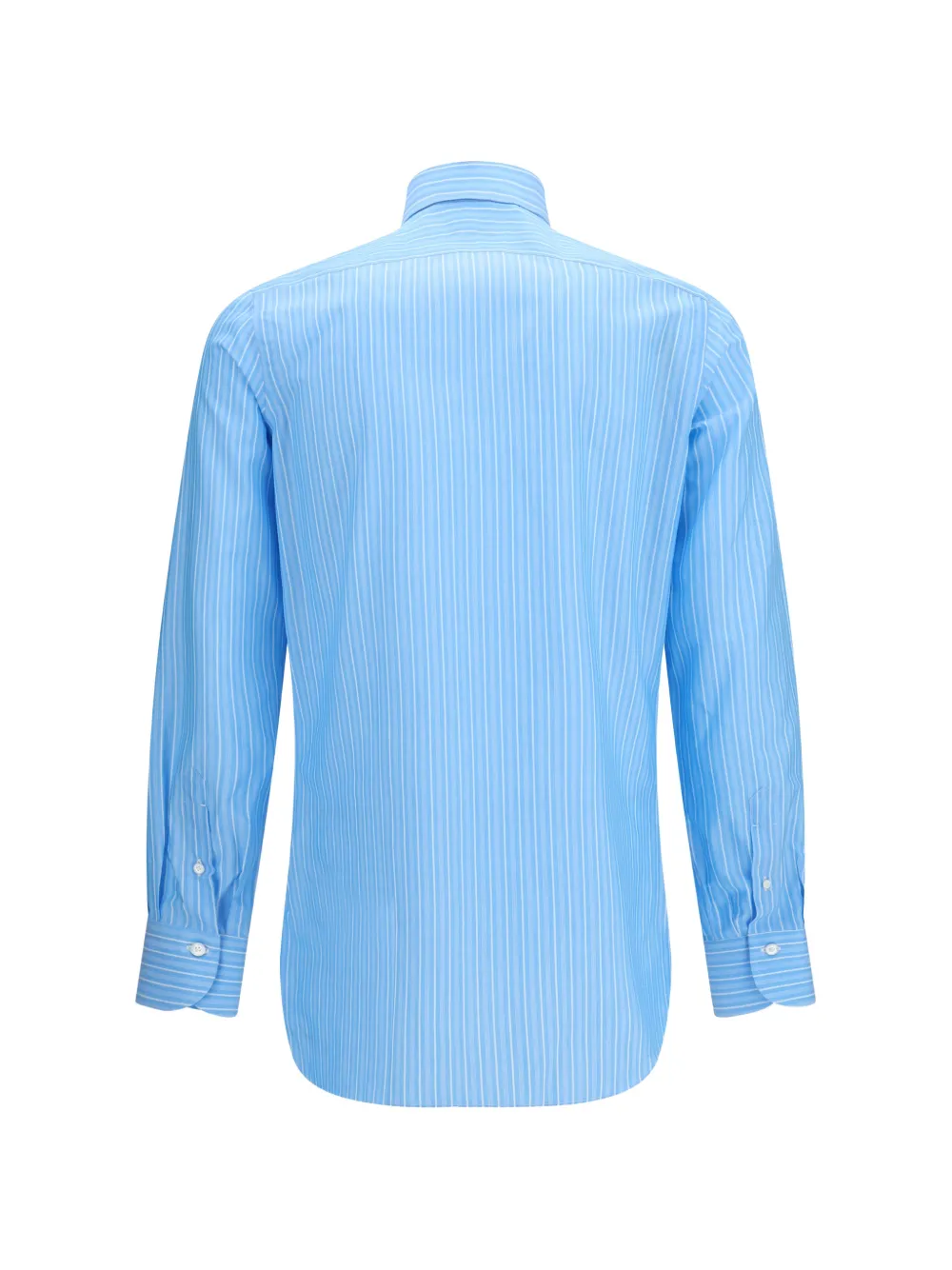 Finamore 1925 Napoli Gestreept katoenen overhemd Blauw