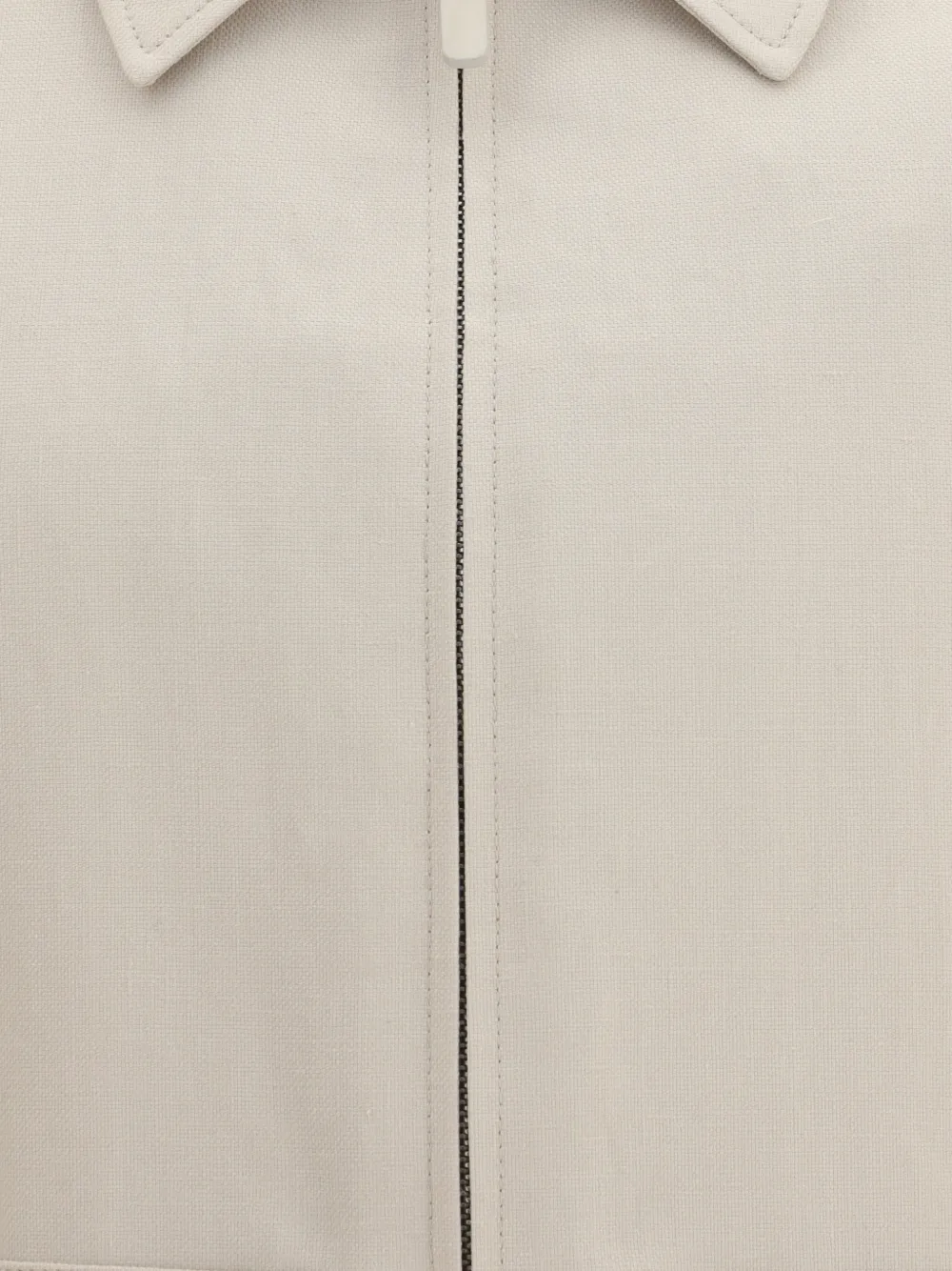 Zegna Oasi jack met klepzak en rits Beige