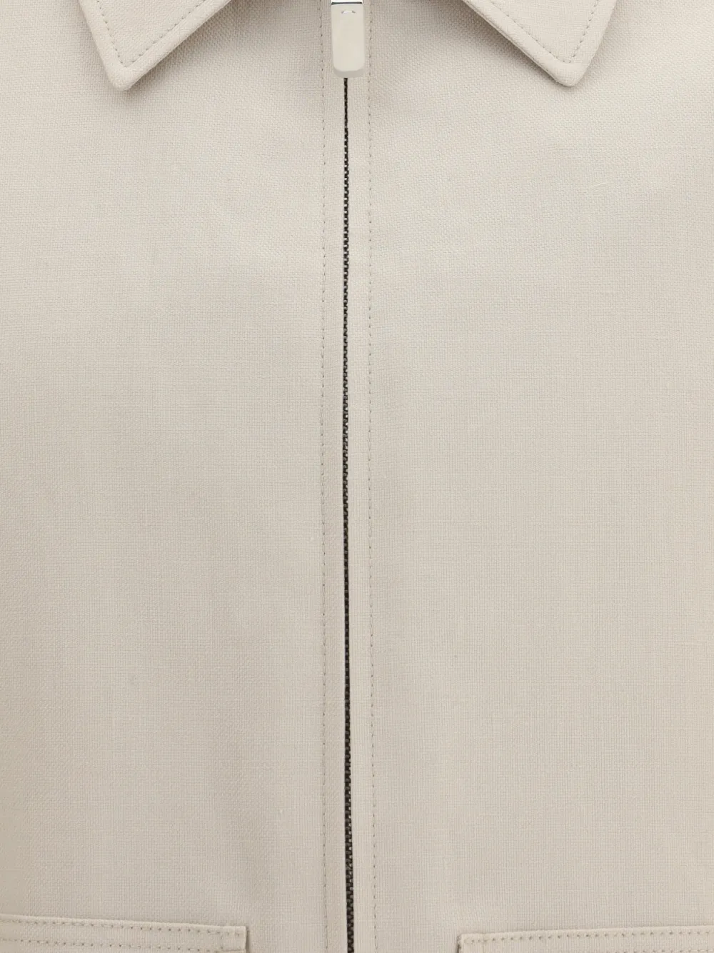 Zegna Oasi jack met klepzak en rits Beige