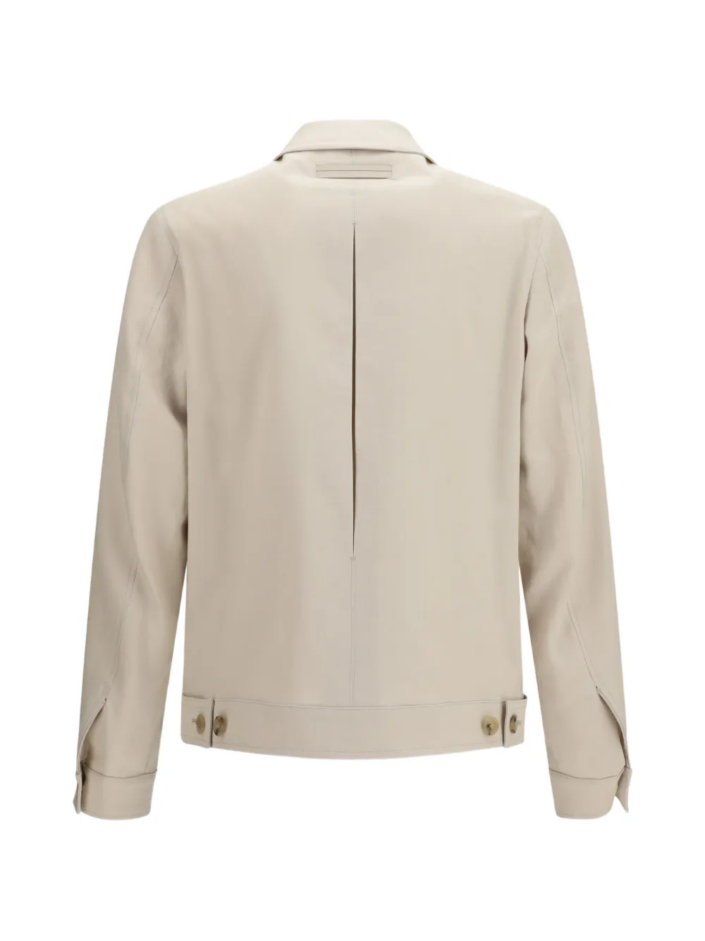 Zegna Oasi jack met klepzak en rits Beige
