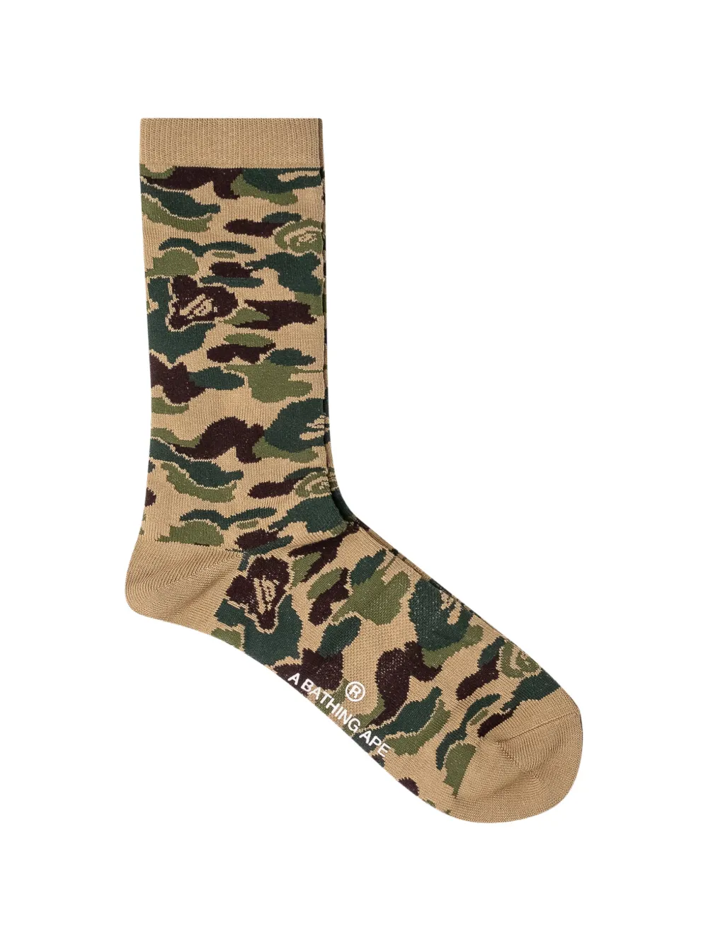 A BATHING APE® camo-print socks - Toni neutri