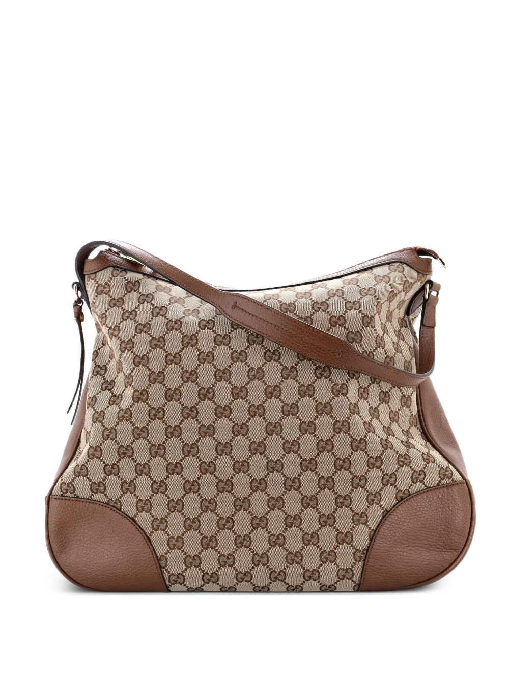 Gucci Pre-Owned Bree GG Canvas with Leather Large hobo bag - Marrone