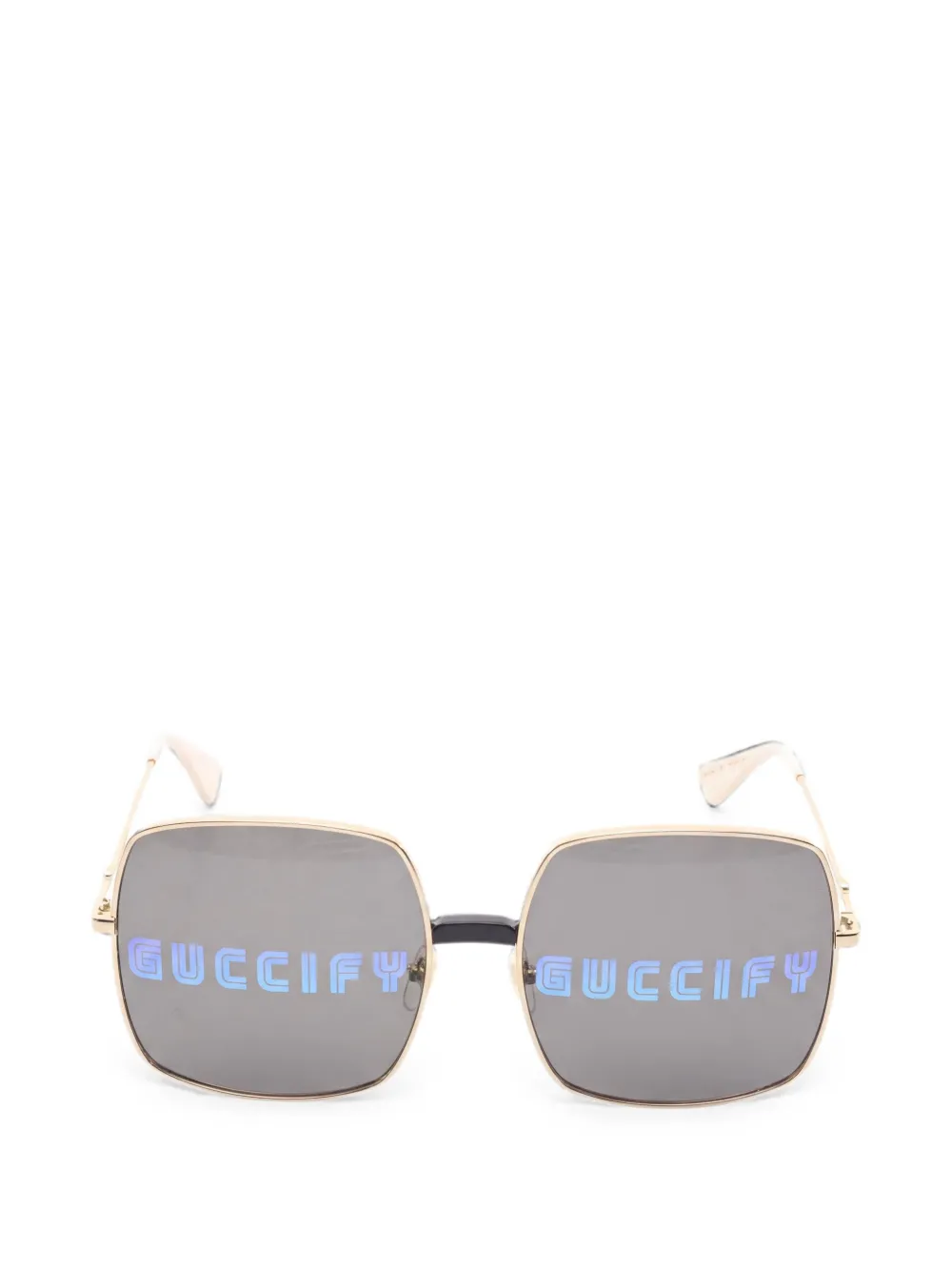 Gucci Pre-Owned 2000s Guccify square sunglasses - Oro