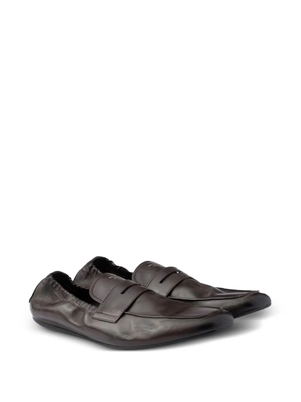 Prada penny-slot elasticated-heel loafers Bruin