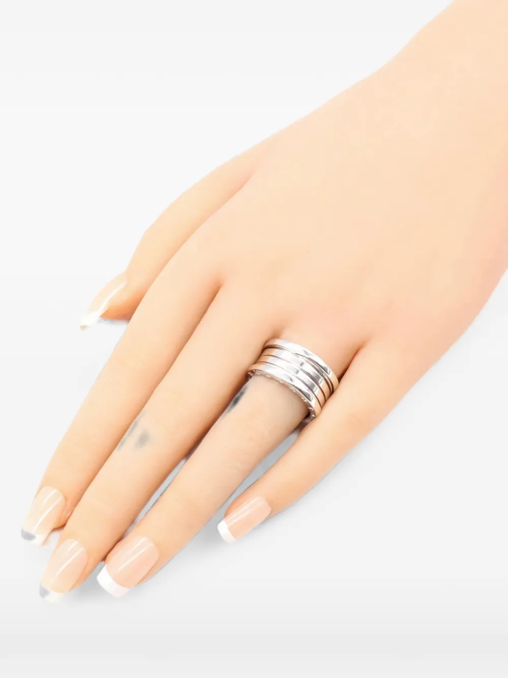 Bvlgari Pre-Owned 2010s B-zero1 four-band ring - Argento