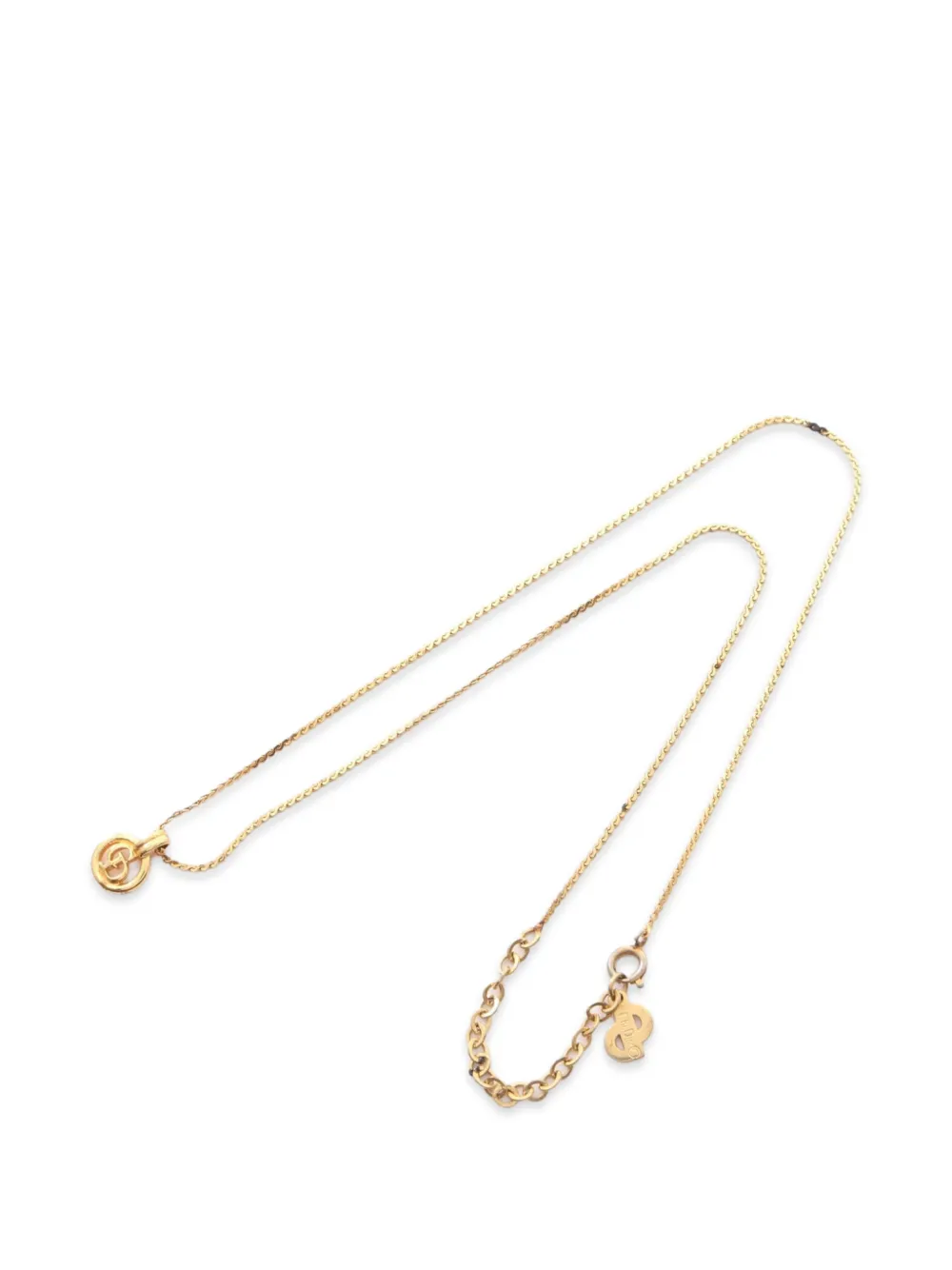 Christian Dior Pre-Owned Collana con pendente CD anni 2000 - Oro